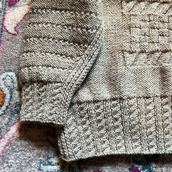 MCKENNA'S VINTAGE WOOL SWEATER OVERSIZED CHUNKY HAND KNIT CREAM MADE IN IRELAND - Picture 7 of 12